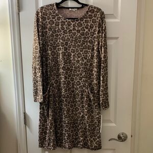 Isela leopard print dress sz XL